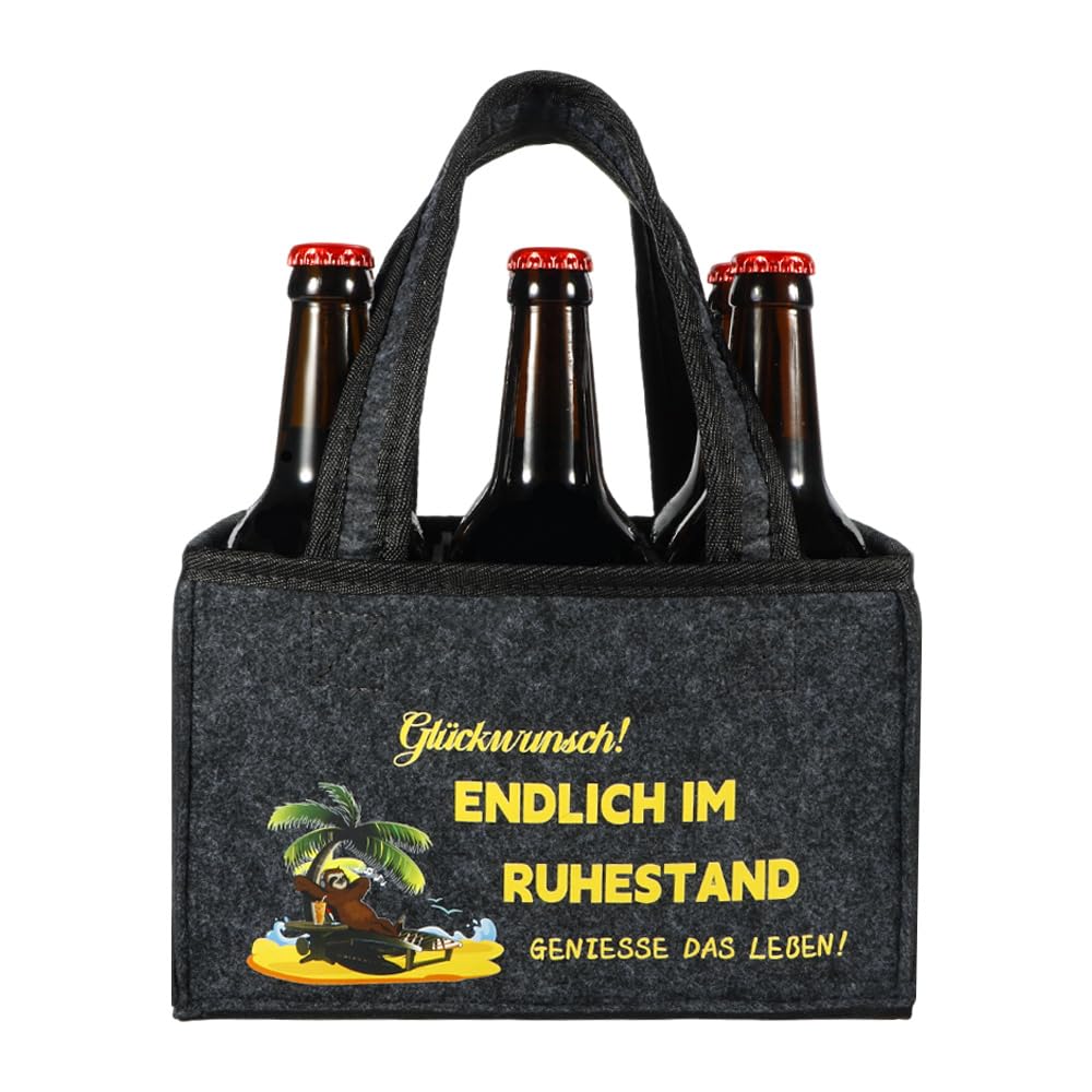 Anicy Weihnachten Geschenke Flaschentasche Filz, Lustige Geschenke für Männer und Frauen, Geburtstagsgeschenk für Männer und Frauen, Witzige Männergeschenke Männerhandtasche Bier