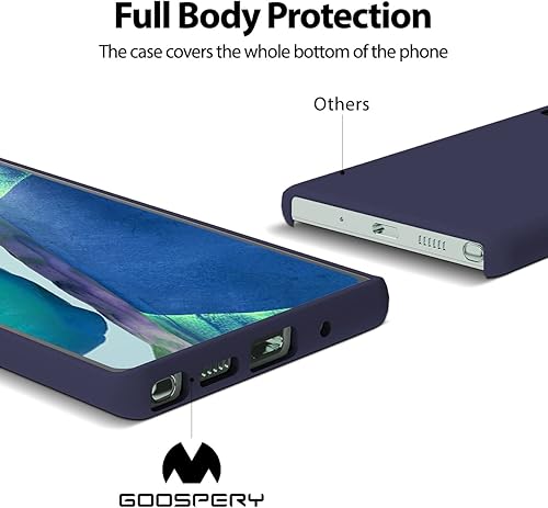 Miniatura 3 de GOOSPERY Funda de silicona líquida para Galaxy Note 20 (6.7 pulgadas - 2020), sedosa, suave al tacto, protección de cuerpo completo, a prueba de
