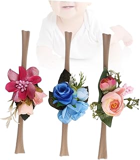 Toyvian Bebê Hijab Recém-Nascido Adereços Meninas Hijab Bebê Headbands Turbante Infantil Flor Fotografia Do Bebê Prop Faixa De Cabelo Infantil Faixa De Cabelo Do Bebê Faixa De Cabelo Flor