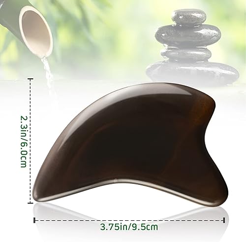 Miniatura 5 de SINOKF Bian Stone Gua Sha Herramientas Faciales Raspar Masaje Cara Guasha Junta Raspar Placa