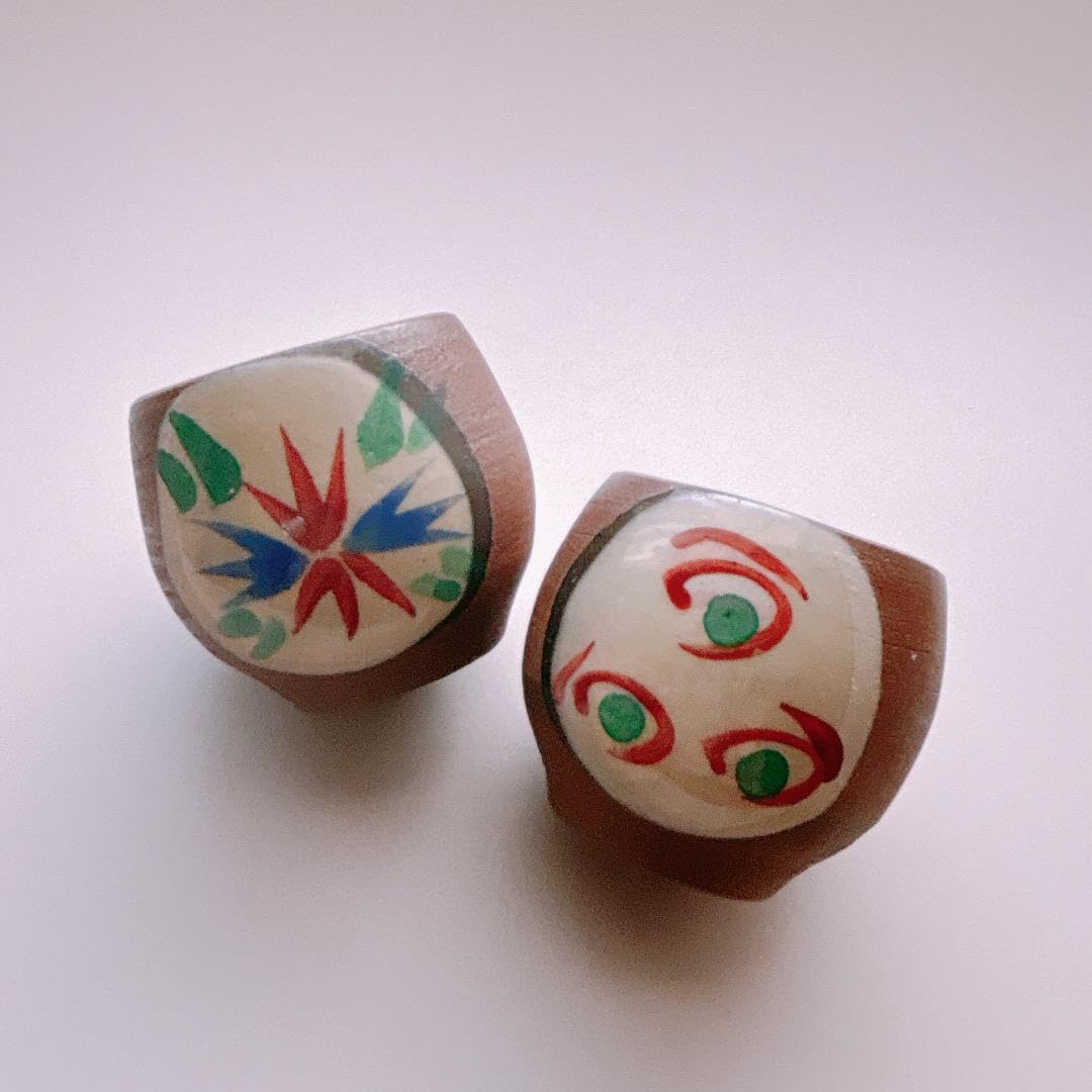 Kobashikawa Nio Aka-e Guinomi Cup Sake Bottle Okinawa Yachimun Tsuboya-yaki