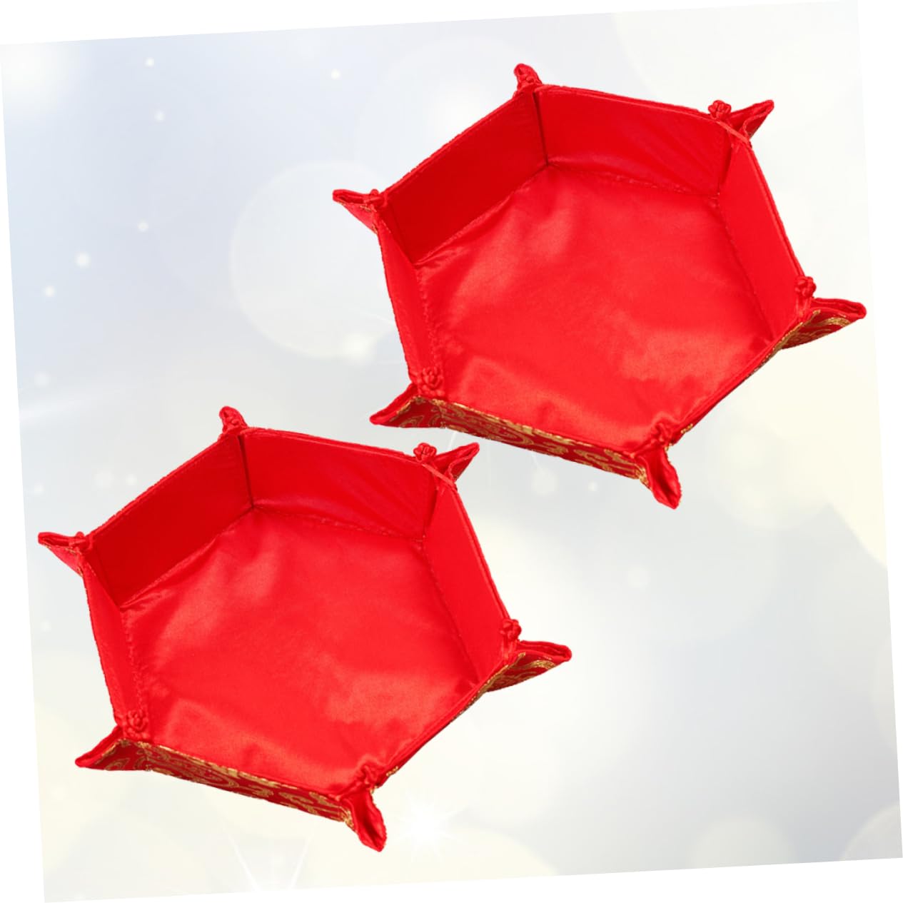 Cabilock 2pcs Snack Plate Bandejas Para Comida Candy Plate Snack Serving Tray Decor Tray Decorative Trays Food Container Snack Container Chinese New Year Snack Tray Food Serving Tray Red