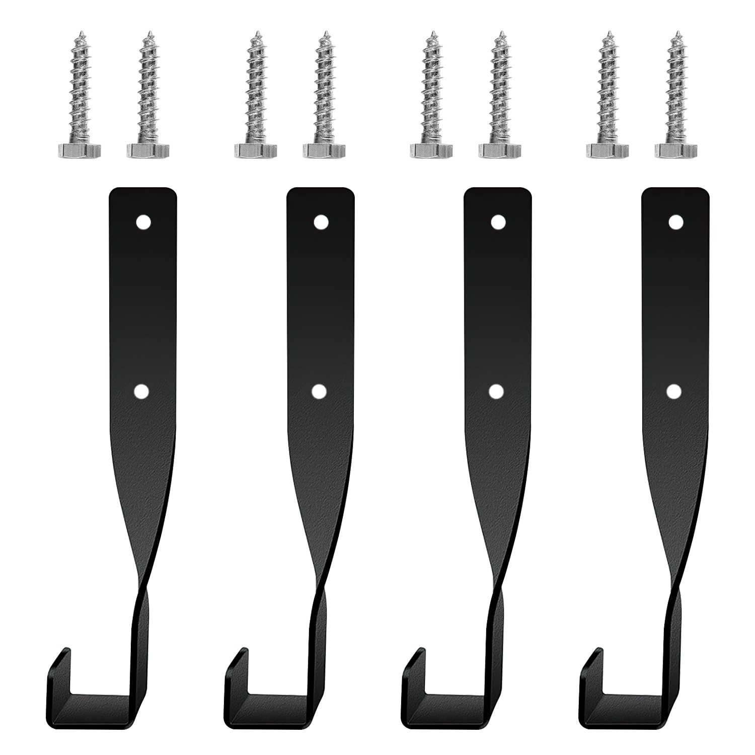 4 Stück Robuste Kettensägen-Aufbewahrungshaken, Einfach zu Bedienen, Kettensägen-Wandhalterung, Multifunktional, Motorsägenhalter, für Aufbewahrung von Kettensägen, Ketten (Schwarz) Garten