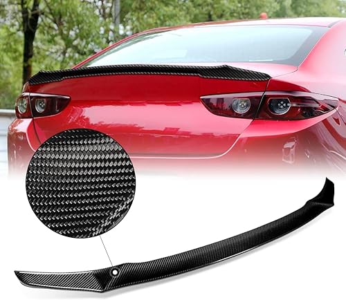 Miniatura 6 de DNA MOTORING 2-SPC-6702-CF - Tapa trasera para maletero de fibra de carbono, estilo V, compatible con Mazda 3 Sedan 2019-2021