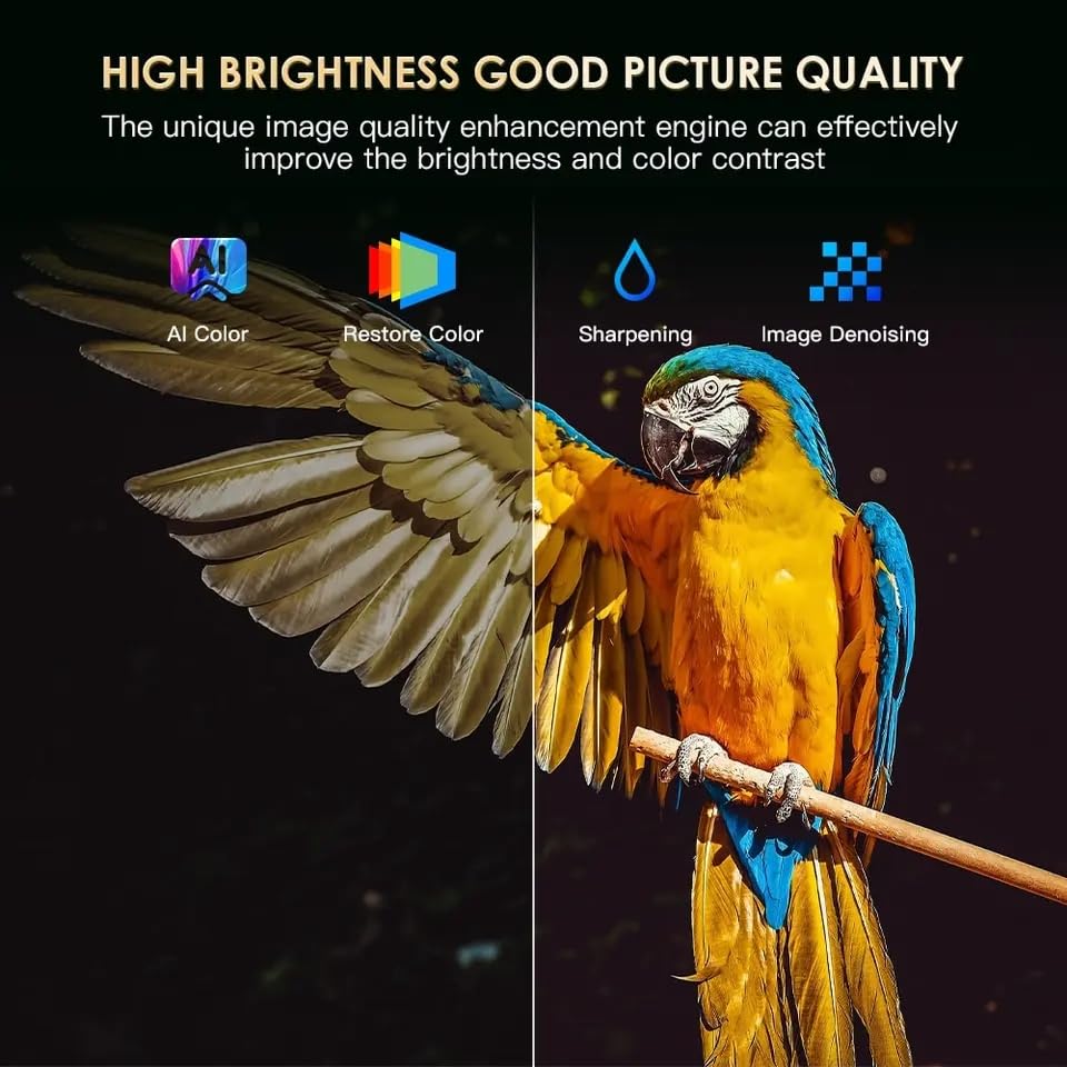 Beamer, wifi, Bluetooth, 5G, pico projectoren, 9500 lumen, mini-projector, Full HD, overheadprojector, thuisbioscoop - Image 5