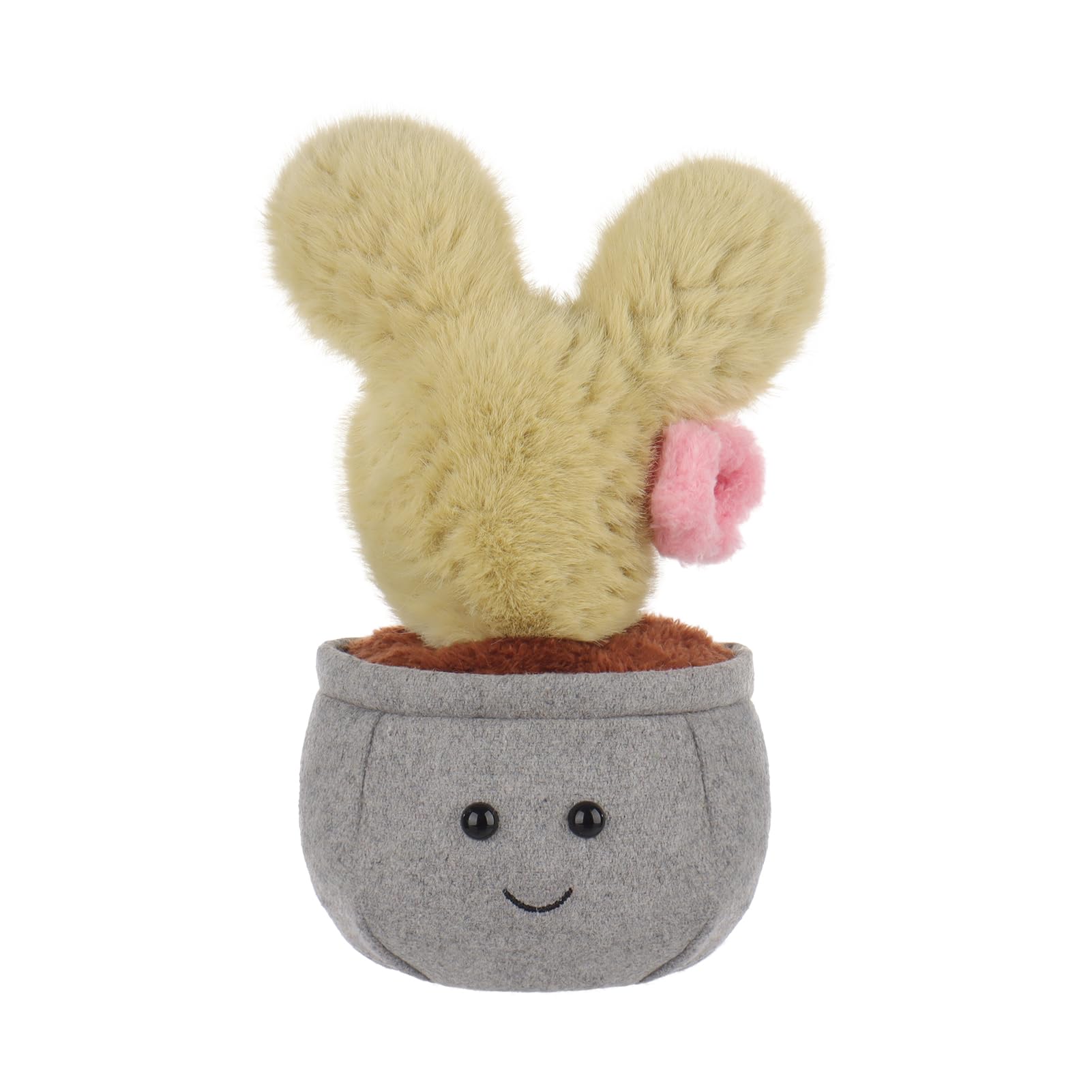 Apricot Lamb Succulent Potted Flower Plush Nopal Plant Stuffed Animals for Kids, Soft Cute Plushies Toys for Baby Girl and Boy, Fluffy Potted Flower Nopal Plant 9.5 Inches