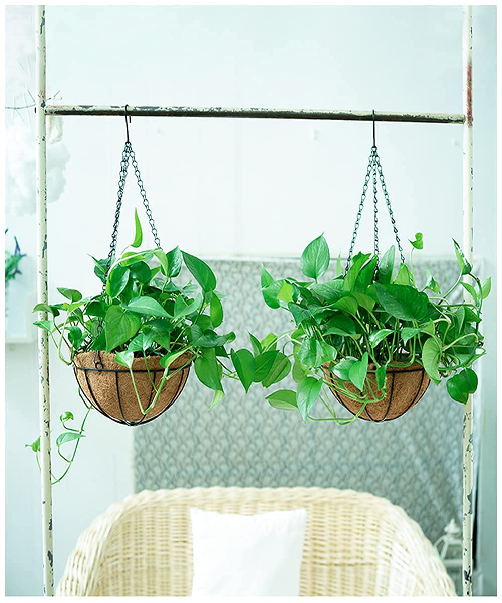 Karlliu Paquete De 4 Macetas Colgantes De 12 Pulgadas Para Plantas Al Aire  Libre, Cestas De, image size:1000x1200