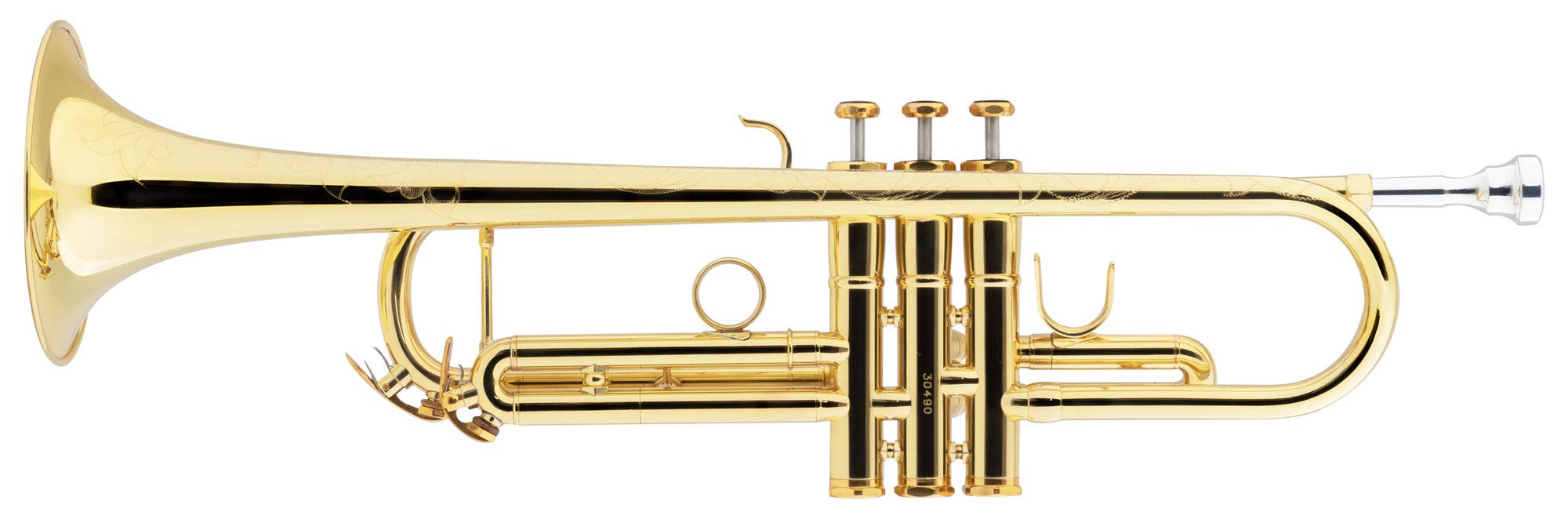 TR-18L Bb-Trompete lackiert - Klarlackierte Trompete in Bb - Aus Messing - Schallbecher-Ø: 124 mm - Edelstahl-Ventile - ML-Bohrung: 11,68 mm - Inkl. Leichtkoffer