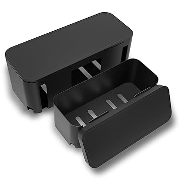 Cord Organizer Box, Black