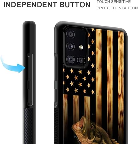 Miniatura 4 de DJSOK Funda compatible con Samsung Galaxy A71 5G, diseño con patrón de parachoques trasero, esquinas reforzadas antiarañazos, caver de TPU suave,