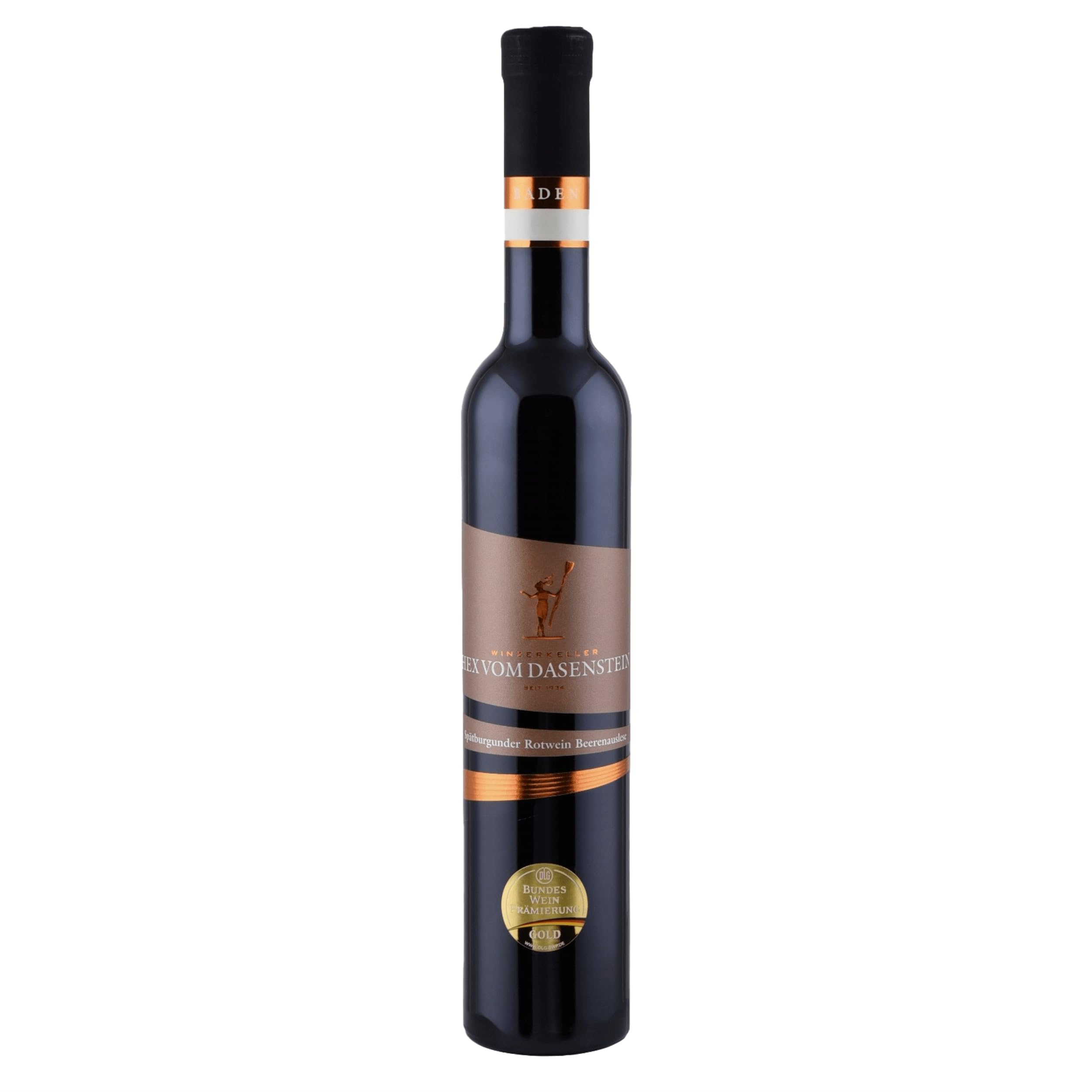 Hex vom Dasenstein Spätburgunder Rotwein Barrique Beerenauslese - edelsüßes Weinerlebnis, sanfte Verführung, sinnlich und nachhaltig - Badischer Wein, Anbaugebiet Ortenau (1 x 0,375l)