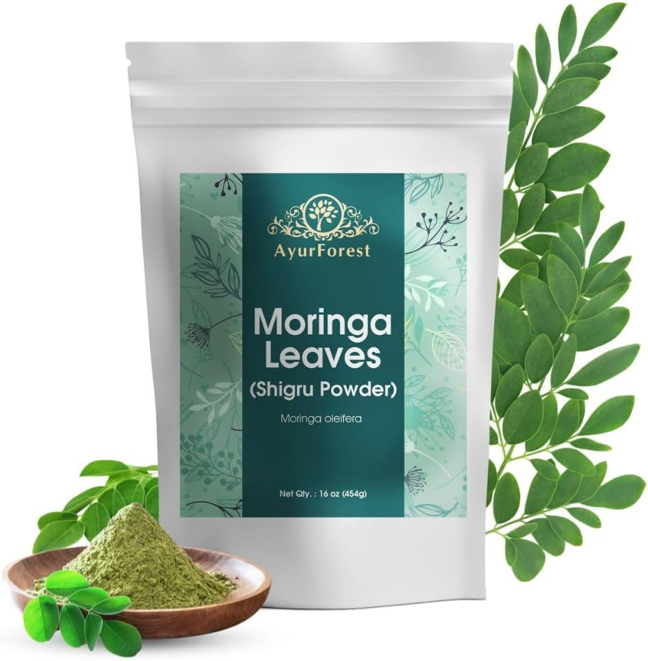 Non Toxic 16 oz Moringa Powder: Shigru Leaves for Drinks
