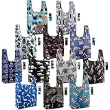 BeeGreen Reusable Grocery Bags Bulk Reusable Shopping Bags with Zipper Storage Pouch Foldable Cute...