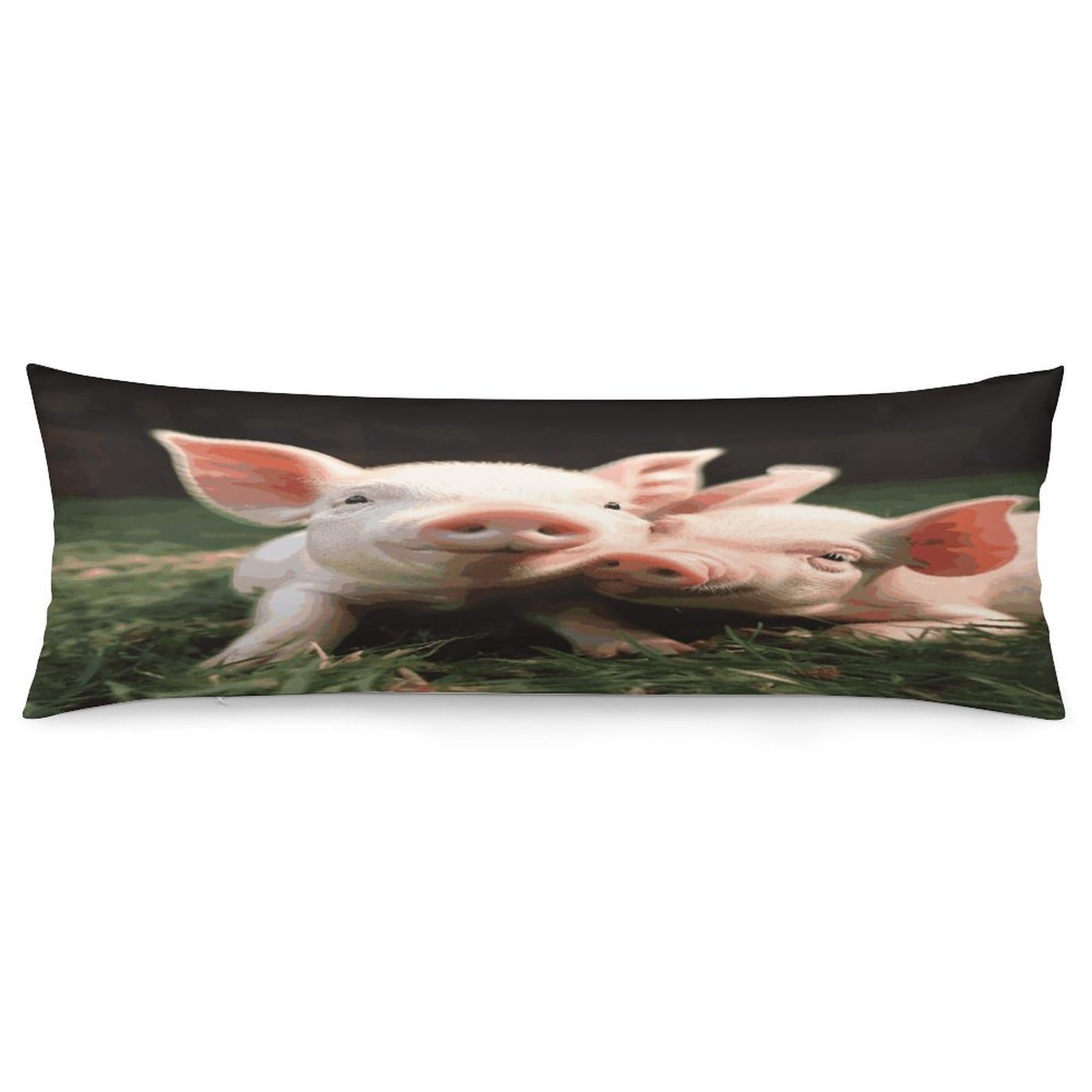 Smiling Throw Pillow Covers with Silent Zipper Polyester Pillow Protectors Removable Pillow Cases Soft Pillowcase Cozy Pillow Sham Cushion Cover for Sofa Car Bed 20"x54"