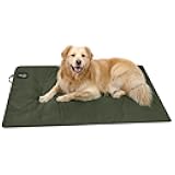 ONETIGRIS Large Dog Bed Washable Matteress Anti Slip Cushion for Pets Sleeping, 3.6ft by 2.2ft Water-Resistant Pet Bed for Indoor Outdoor(Green,L)