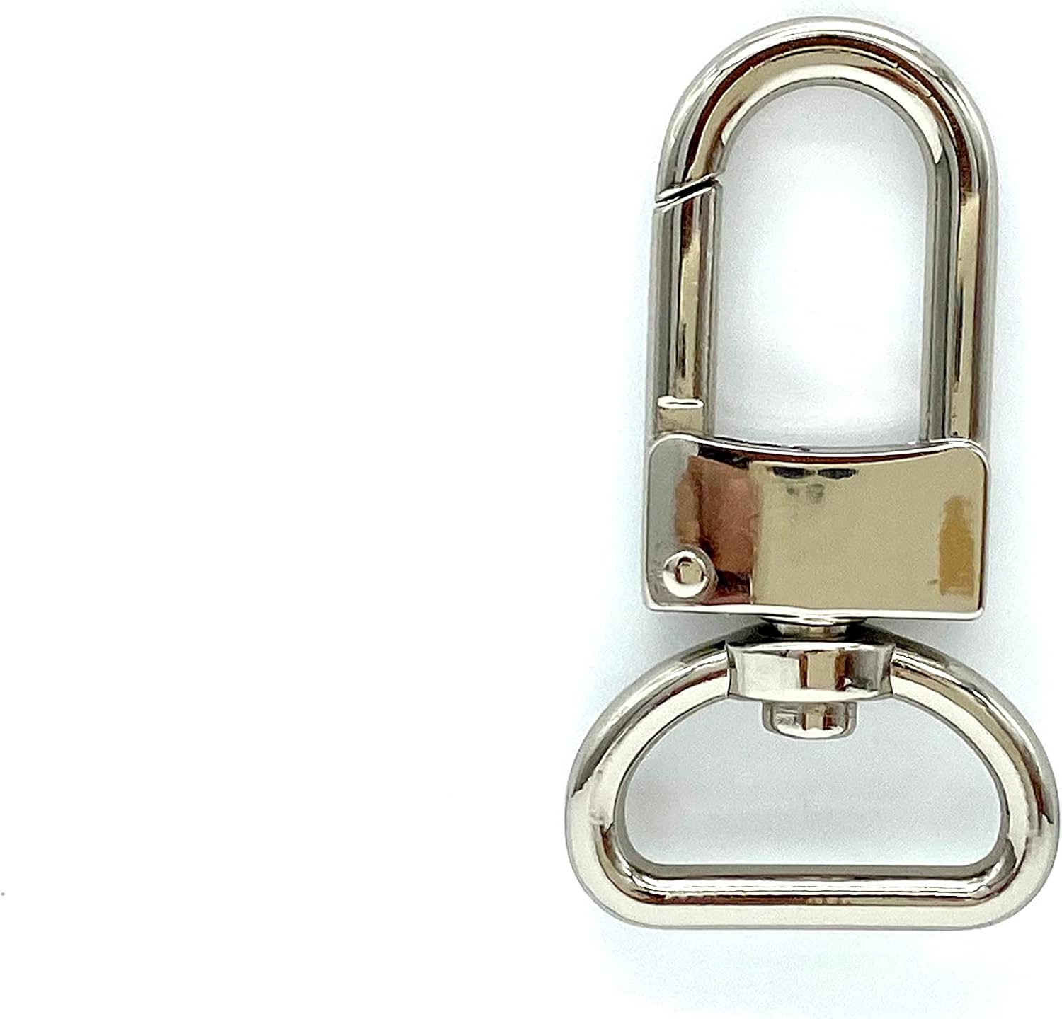 3dancraftit Push Gate Swivel Snap Hooks Lanyards Clasp Clips Lobster Clasps Hook zinc alloying 3/4 Inch/19mm (Eye Size) 8 Pieces Nickel CF31