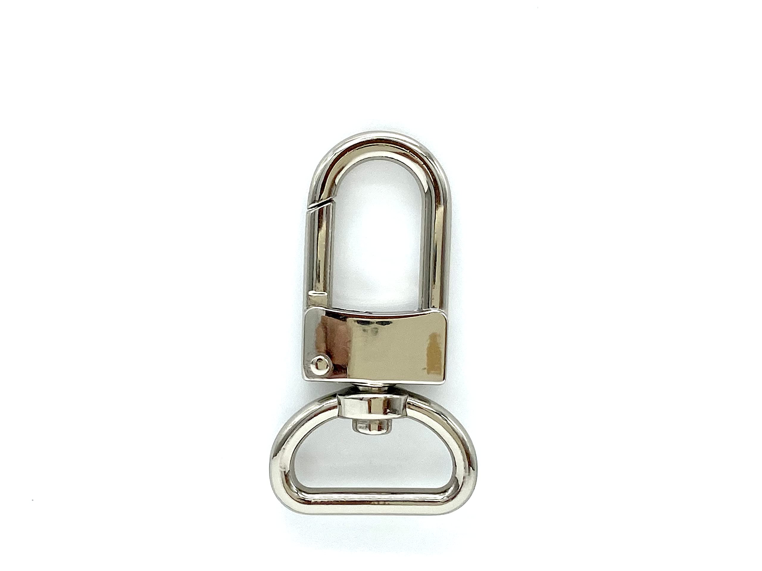 Nickel, 3/4 inch/19mm Zinc Alloy Purse Hook Push gate snap Hook for Strap Handbag Purse Bag Key Ring DIY Craft, 8 Pieces per lot CF31