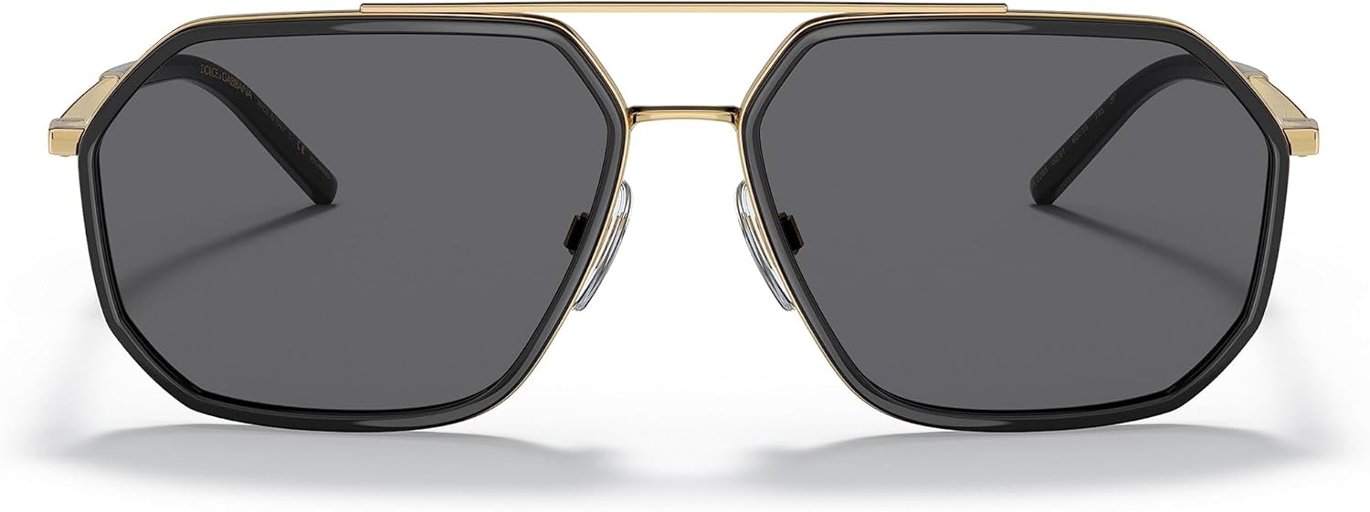 Dolce & Gabbana DG2285-02/81 Sunglasses GOLD/BLACK w/POLAR GREY 60mm