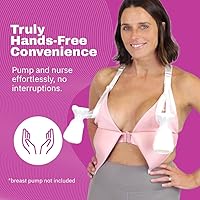 Vista 6 de Brasier de lactancia y bombeo, brasier de extractor de leche ajustable, brasier de bombeo sin alambre, manos libres, extractor de leche no incluido