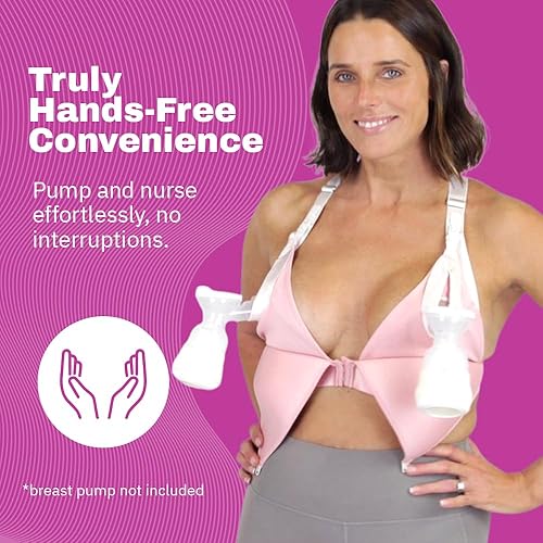 Miniatura 6 de Brasier de lactancia y bombeo, brasier de extractor de leche ajustable, brasier de bombeo sin alambre, manos libres, extractor de leche no incluido
