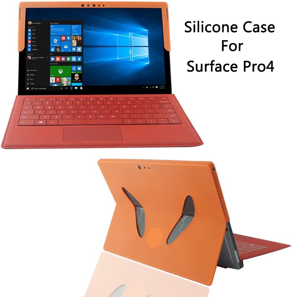 Eoozon Silicone Case for Microsoft Surface Pro 4 Tablet Sleeve Antiskid Orange