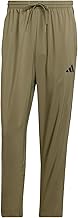 adidas Men's Essentials 3-Stripes Stanford Open Hem Trousers, Olive Strata/Black, L, Tall