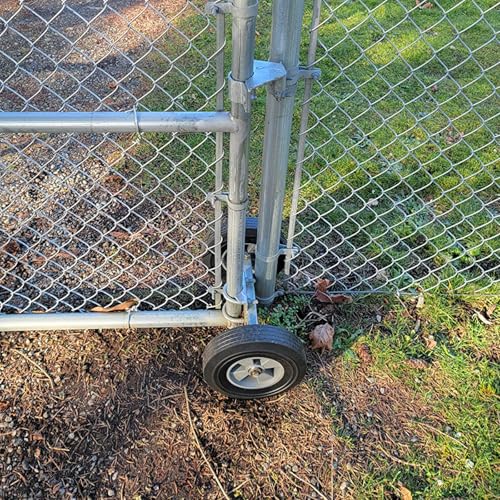 Image of 2 Pack 10 Inch Solid Rubber Replacement Wheels, Flat Free Hand Truck Tires with 5 /8 inch Axle, Hand Truck Replacement Wheels for Cart, Wagons, Wheelbarrow, Dolly, Trolley, 330 lbs Max Load