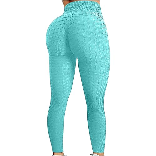Realdo Famous TIK Tok Leggings, Yoga Pants for Women High Waist Tummy Control Bubble Hip Lifting Workout Running Tights