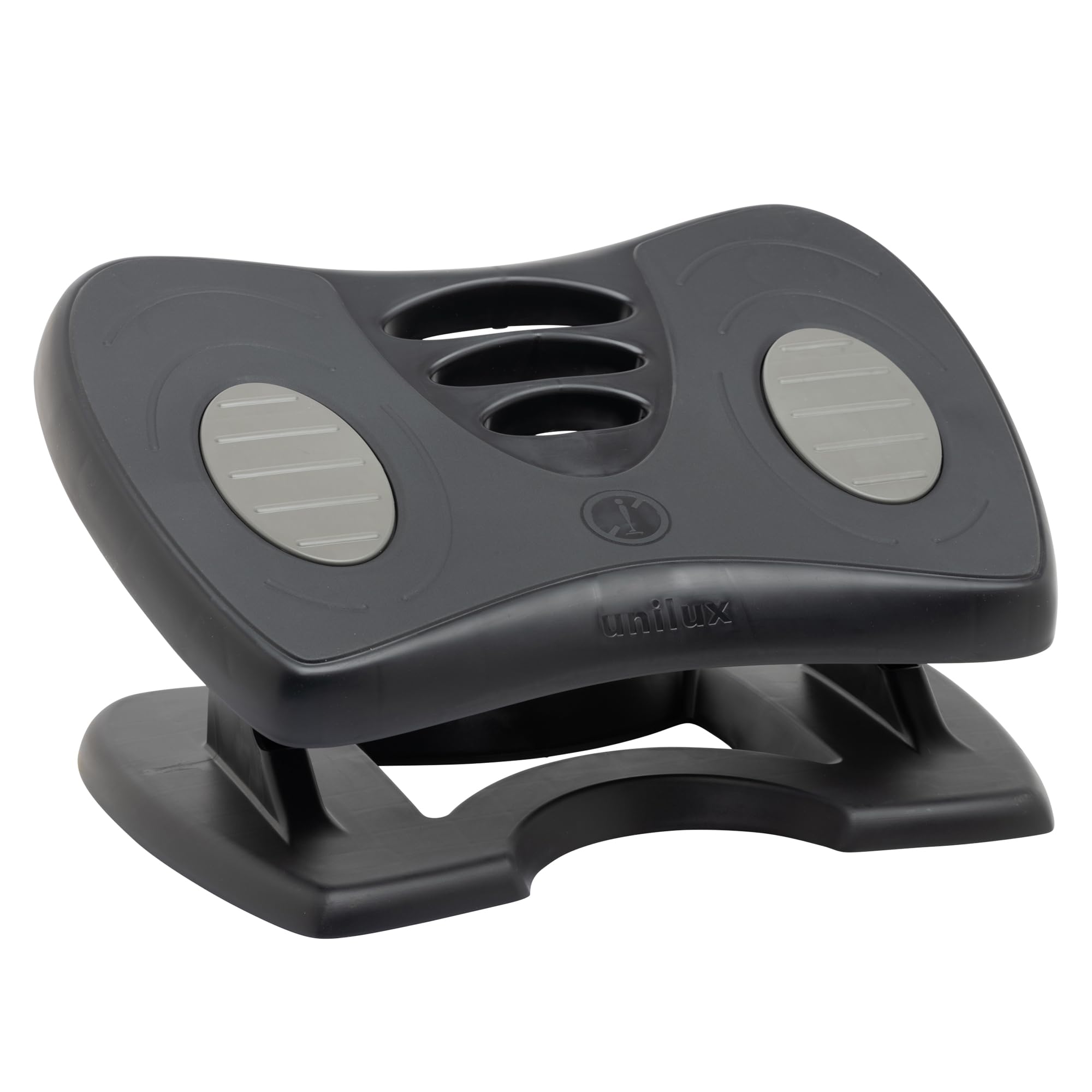 Unilux Nymphea – Ergonomic Office Footrest, Adjustable Height, Non-Slip, Grey
