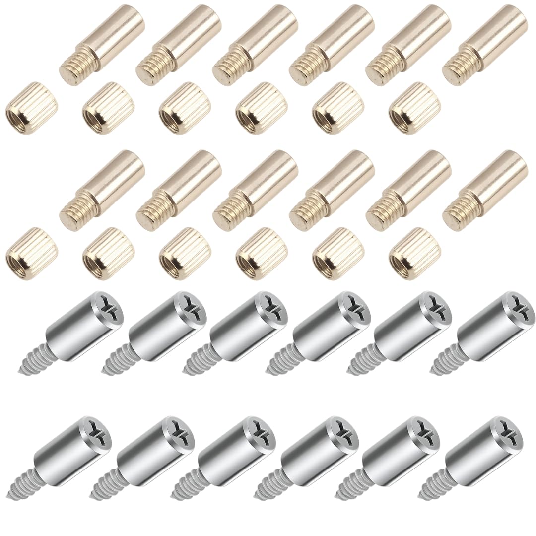 Self-Tapping Screws for Cabinet Laminate Support, Heavy Duty Shelf Pins for Glass & Metal Shelves, Adjustable Shelf Pegs for Kitchen, Closet & Bookshelves (24pcs, 2 Types)-picture-20