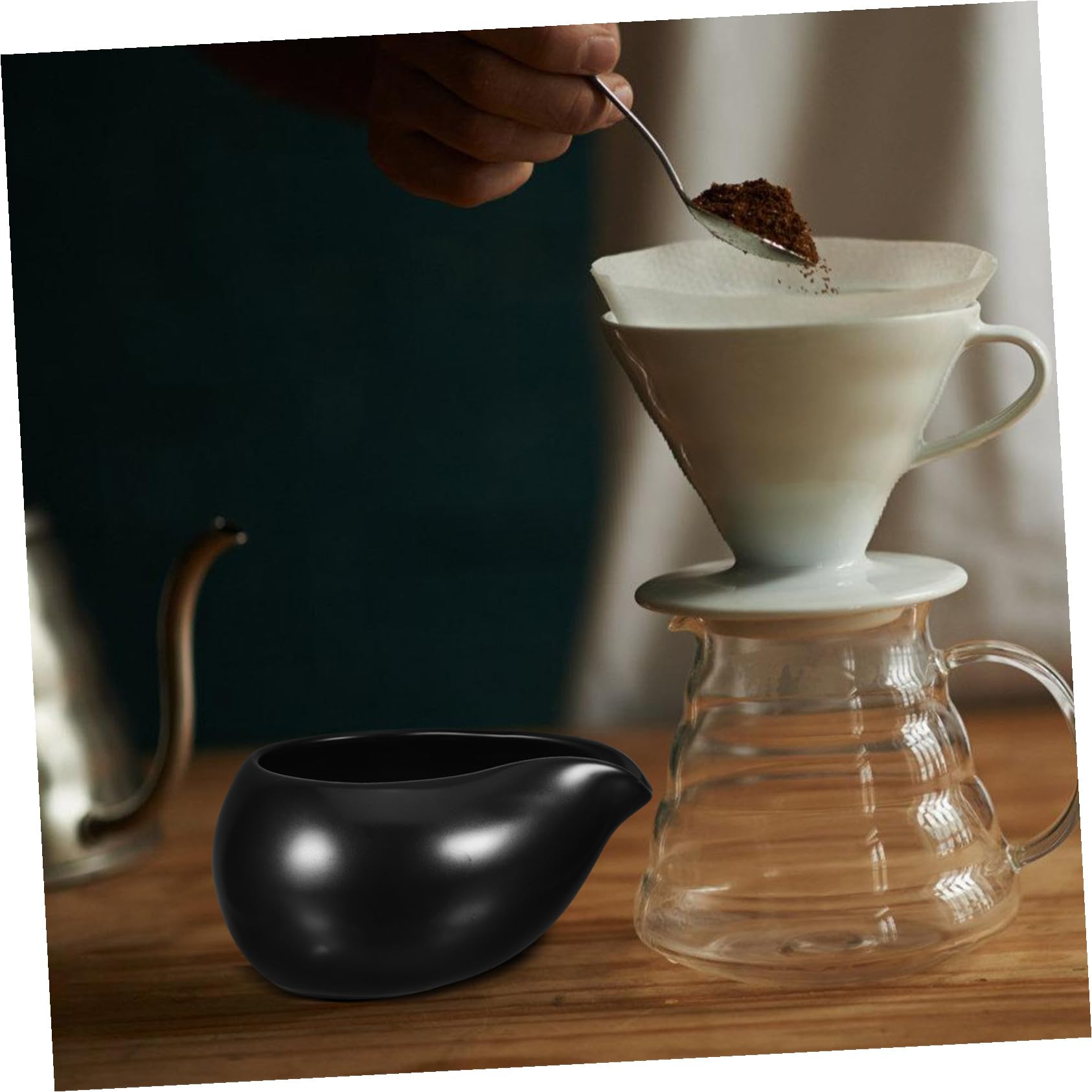 Set 3 Pezzi Lattiera in Ceramica Manico Ergonomico per Servizio Caffè e Tè, Brocca per Sugo Vintage di Design Unico per Uso Domestico