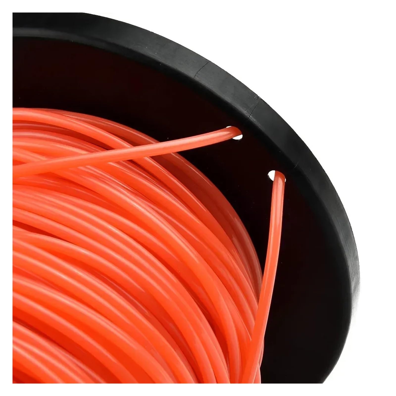 Hilo de corte de nailon, cuerda espiral redonda para cabezal, 2.7mm*50m | Cordón redondo naranja para desbrozadora, hilo de corte, 1 x hilo
