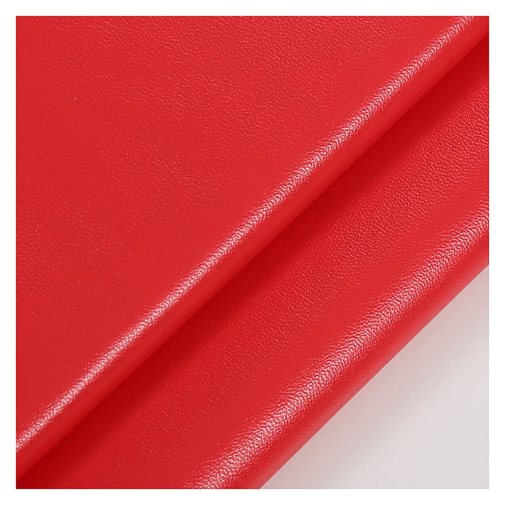 Matière simili cuir fin au grain imitation cuir élégant coloris rouge pour finitions de luxe