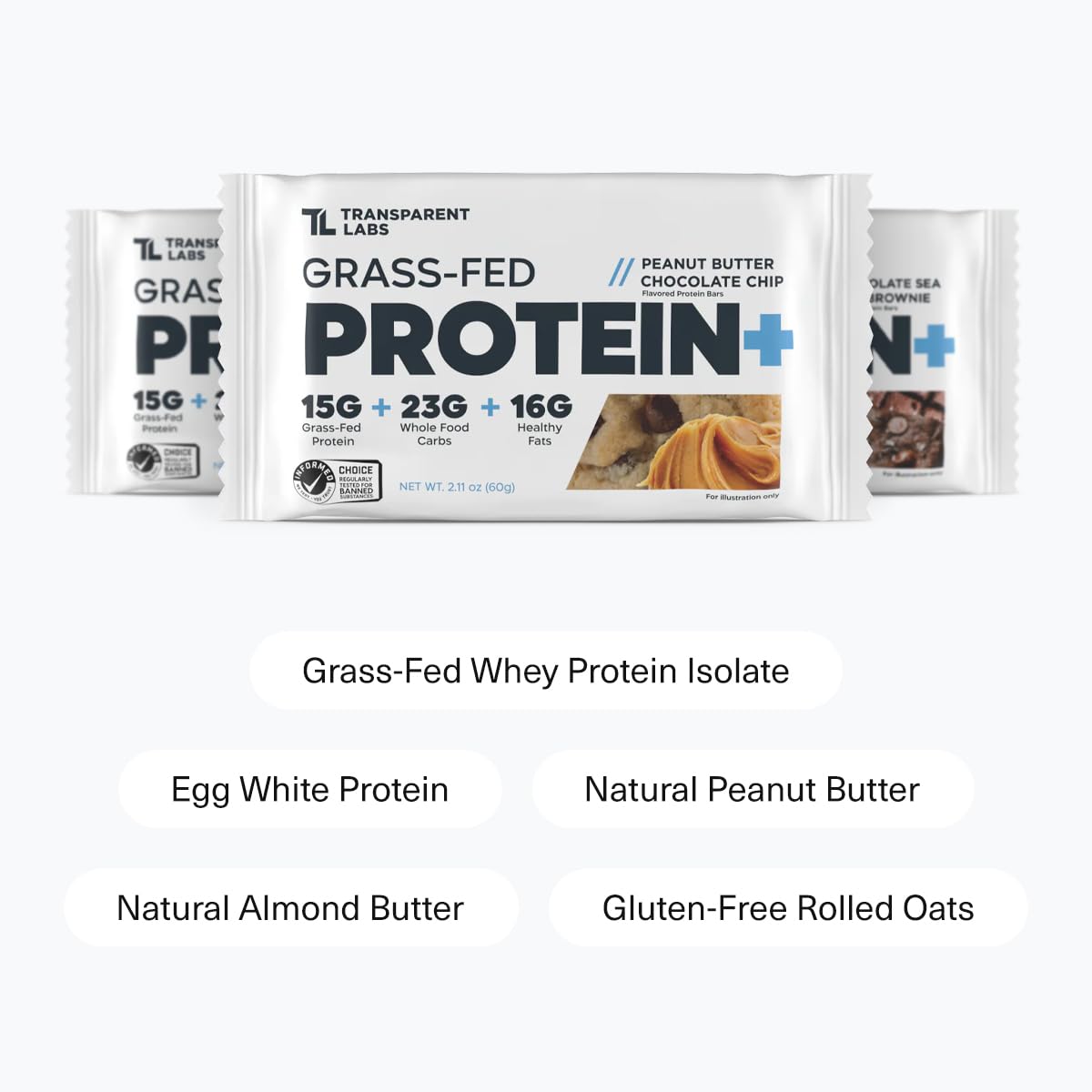 Transparent Labs Protein+ Bars - Oatmeal Chocolate Chip, 12 Bars — Amazon image 4