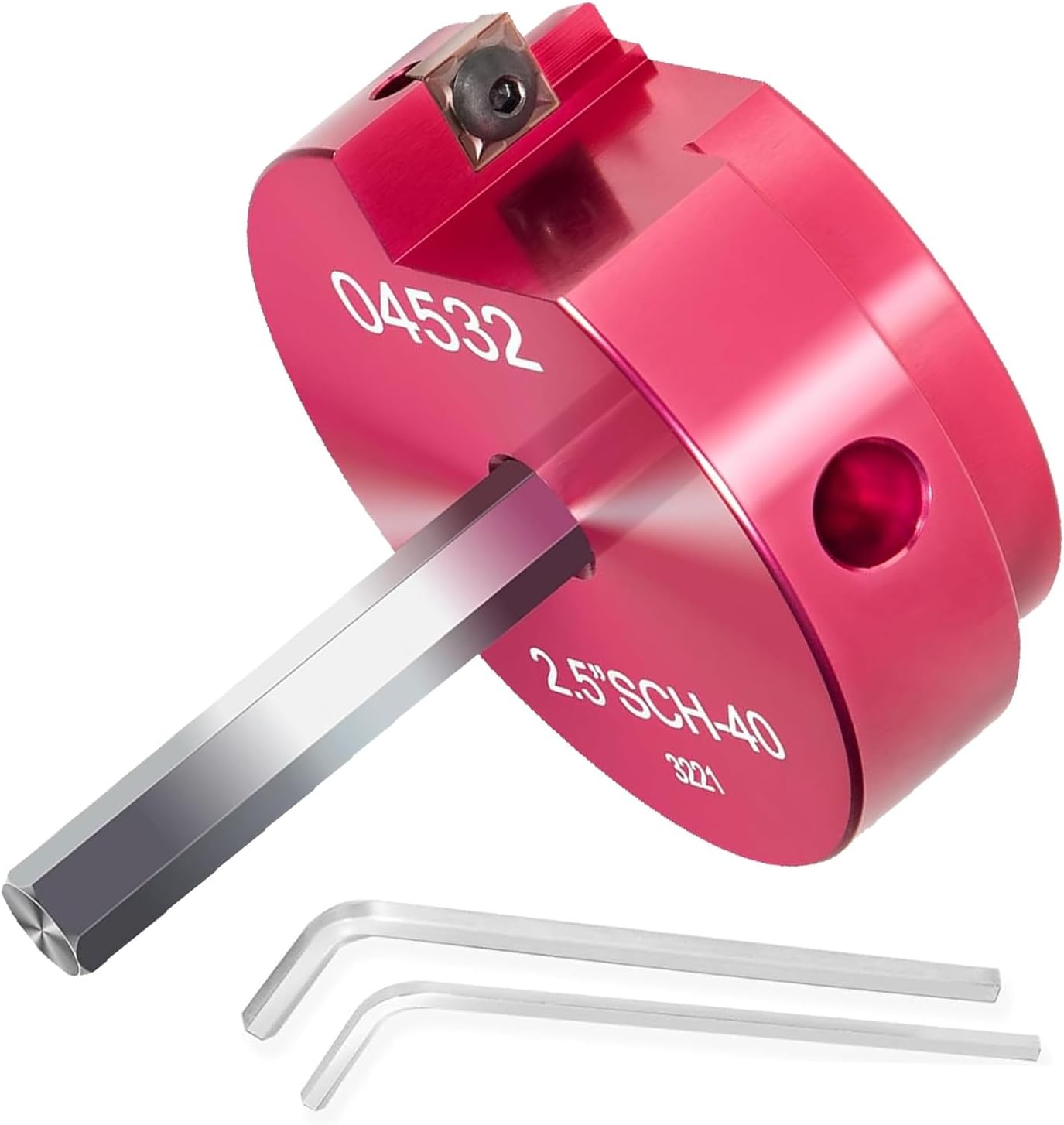 PPR250/04532 PVC Pipe Reamer 2-1/2-Inch Head with 3/8-Inch Hex Shaft compatible with Standard 1/2" Drills, Plastic Pipe Fitting Reamer Plumbing Tool for SCH40 PVC, ABS, CPVC Socket Saver