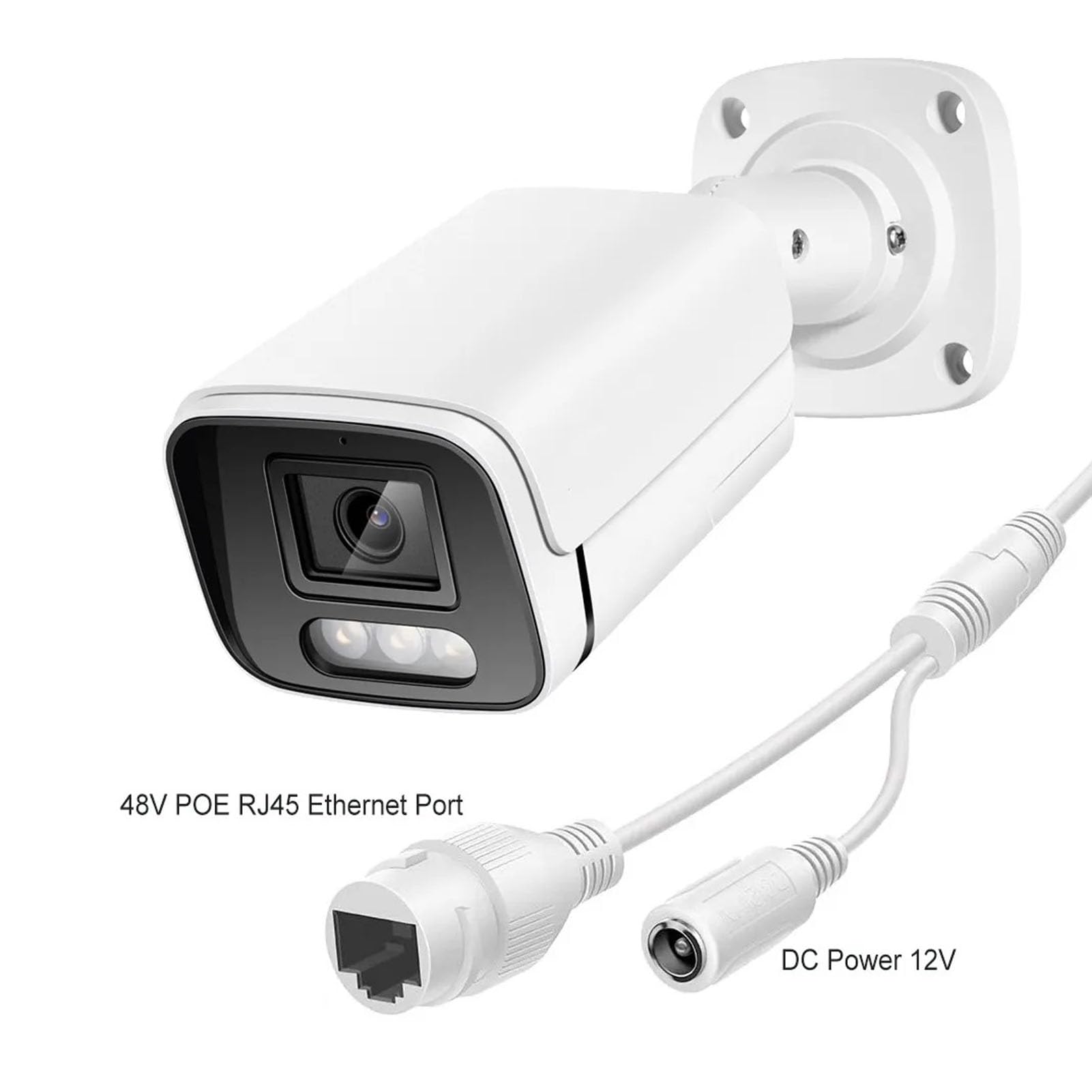 Kamera IP 4K POE o Wysokiej Przejrzystości Noktowizor Kamera Monitorująca z Zasilaczem POE Monitorowanie Domu/firmy