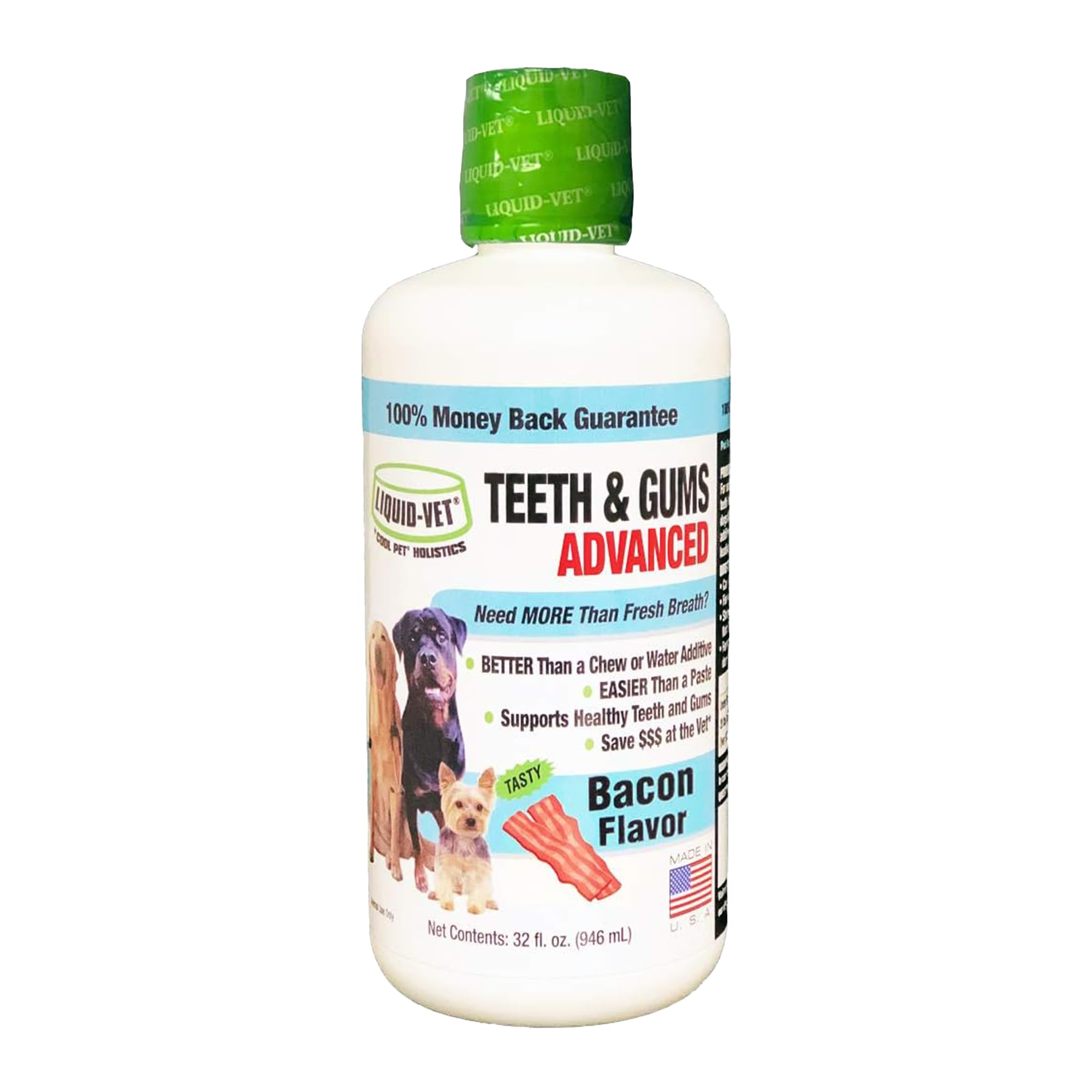 LIQUID-VET Advanced Teeth & Gums Supplements for Dogs | Dental Care for Dogs | Oral Mouth Care | Tartar + Plaque + Gingivitis
