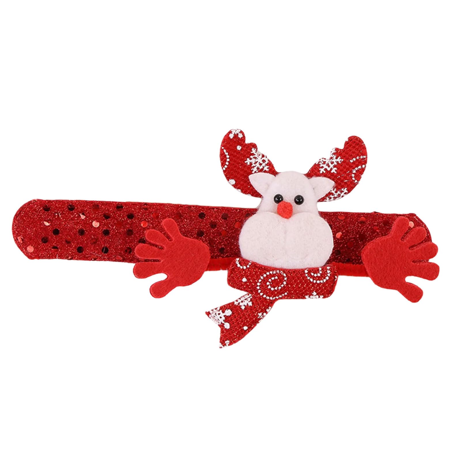 Buxuaaaa Portable Animal Slap Bracelets Christmas Themed Slap Wristbands Friend and Family Festival Ornament Sturdy and Washable