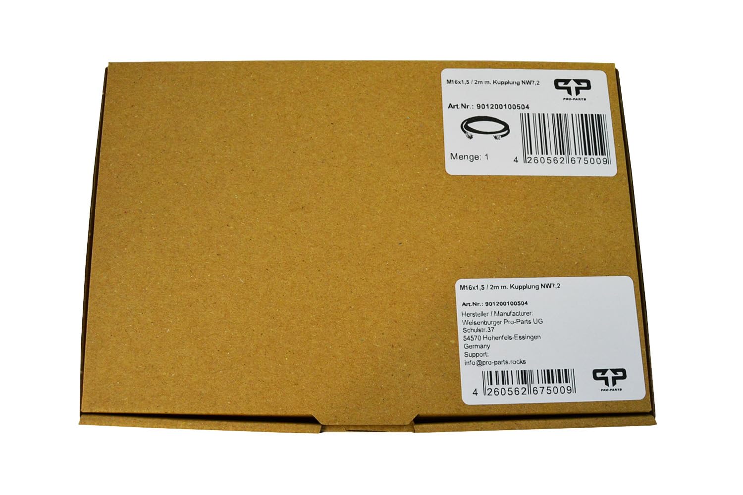 M16 x 1,5, tubi di riempimento per pneumatici, colore nero, (M16 x 1,5/2 m, frizione NW7,2)