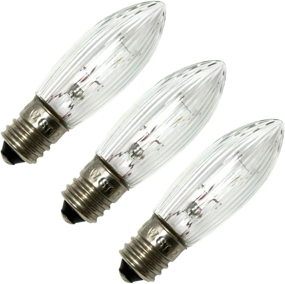 Star Trading906557-3 watt 23 volt European Special Screw Base Clear (3 pack)