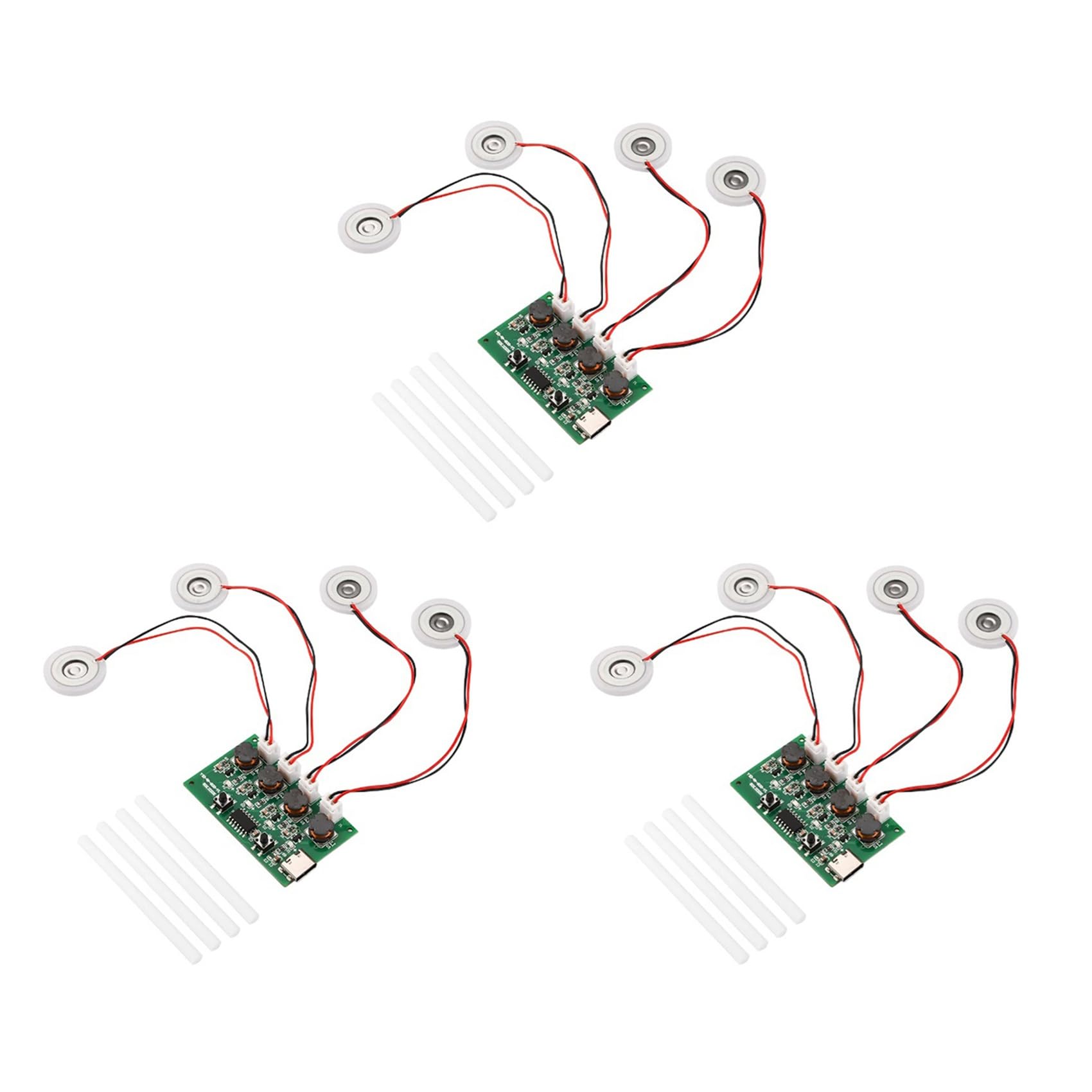 Hndhbfgrt 3X DC5V Type-C Mini Humidifier DIY Kits Mist Maker and Driver Circuit Board 4 Fogger Atomization Film Atomizer Sheet