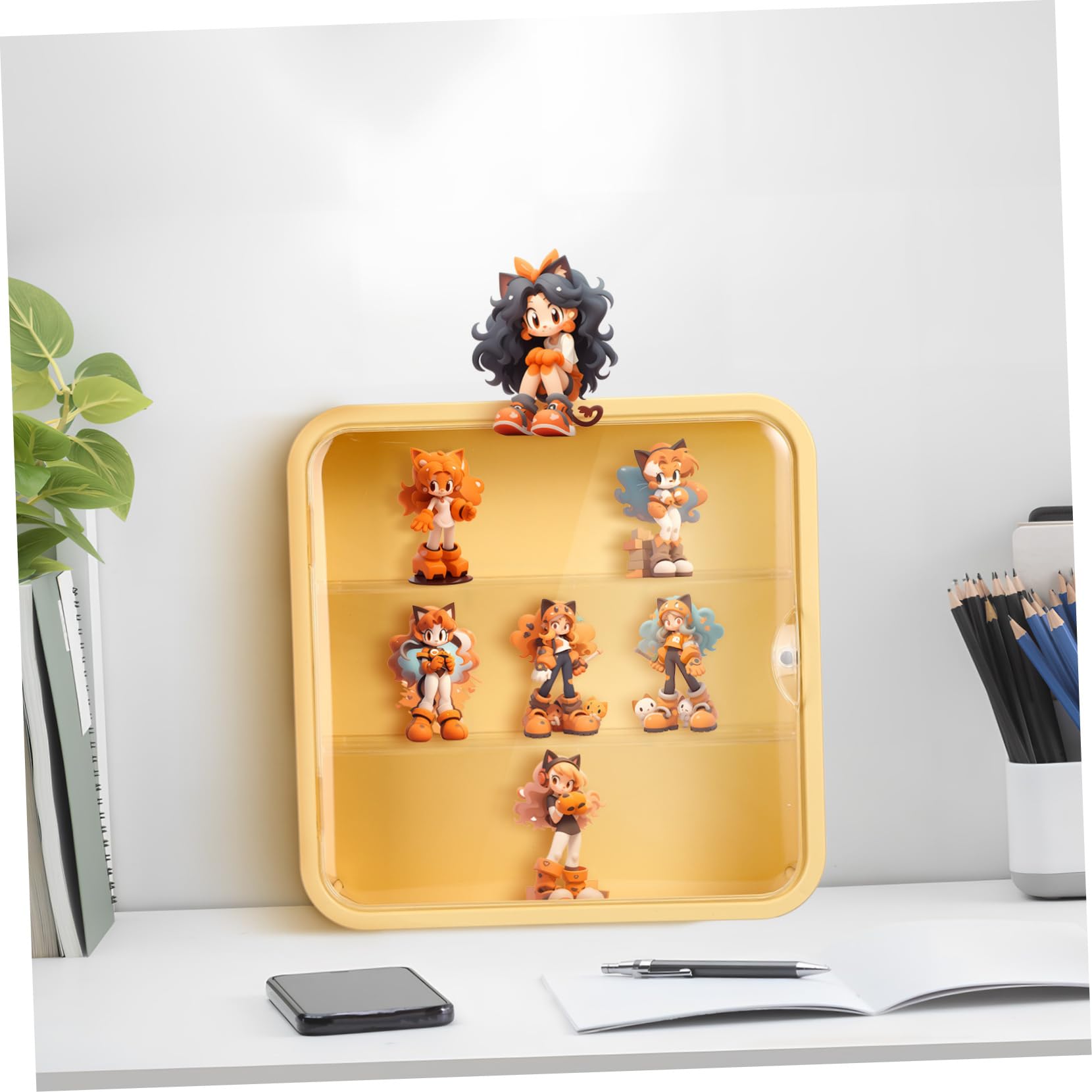Vitrina de Pared para Figuras, Estuche de Colección en Plástico