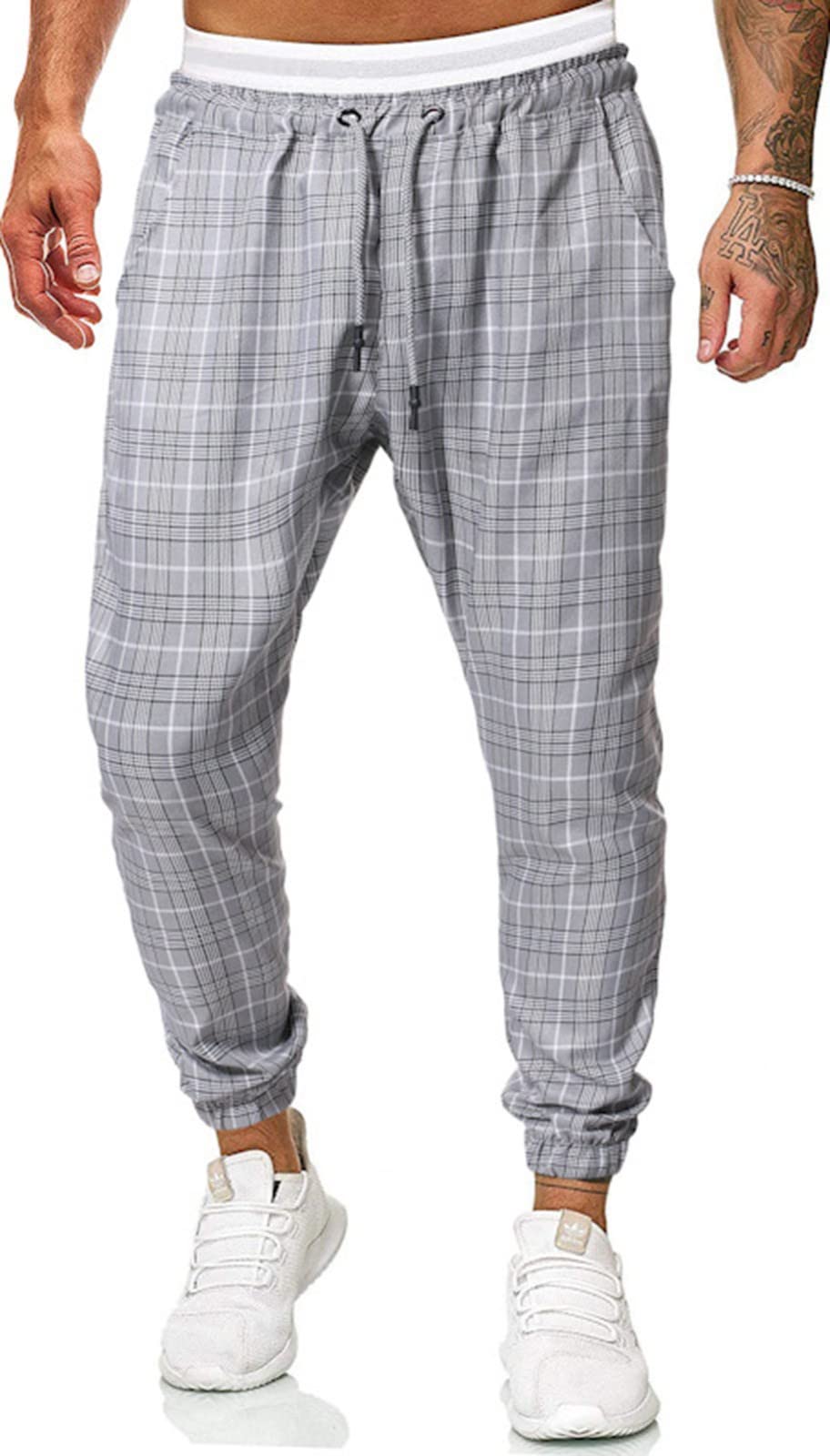 Pantaloni A Righe Da Uomo Pantaloni Casual Estivi Alla Moda Pantaloni A Sezione Sottile Uomo Pantaloni Da Jogging Slim Fit Con Tasche All'aperto Pant Eleganti 1,XL