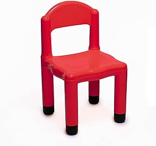 Italveneta pedagógica 10014-Seggiolina plástico de cor vermelha, com tampa para pernas de 5 cm