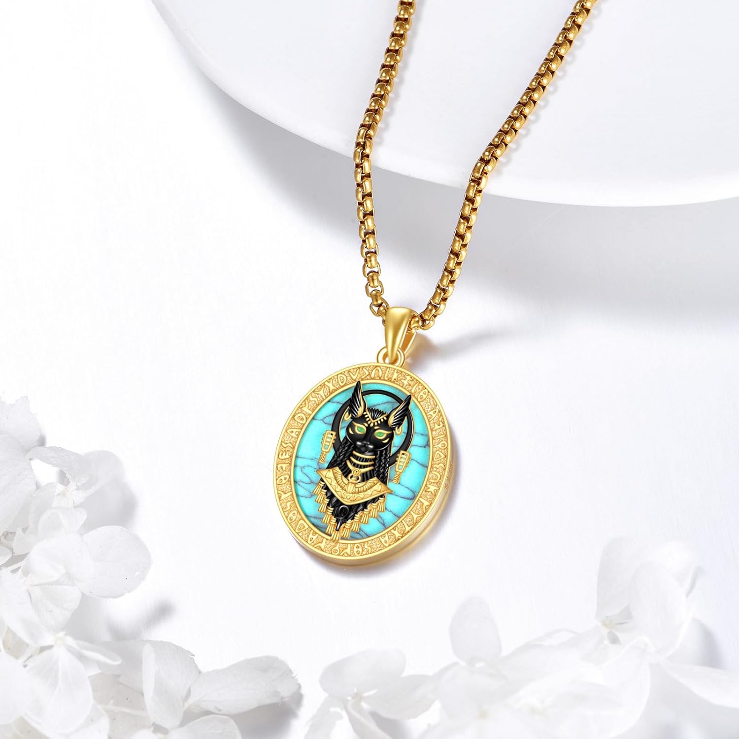 Ankh Cross/Scarab/Anubis/Nefertiti Necklace 925 Sterling Silver Pendant Necklace Egyptian Jewelry Gifts for Men Women - Image 2