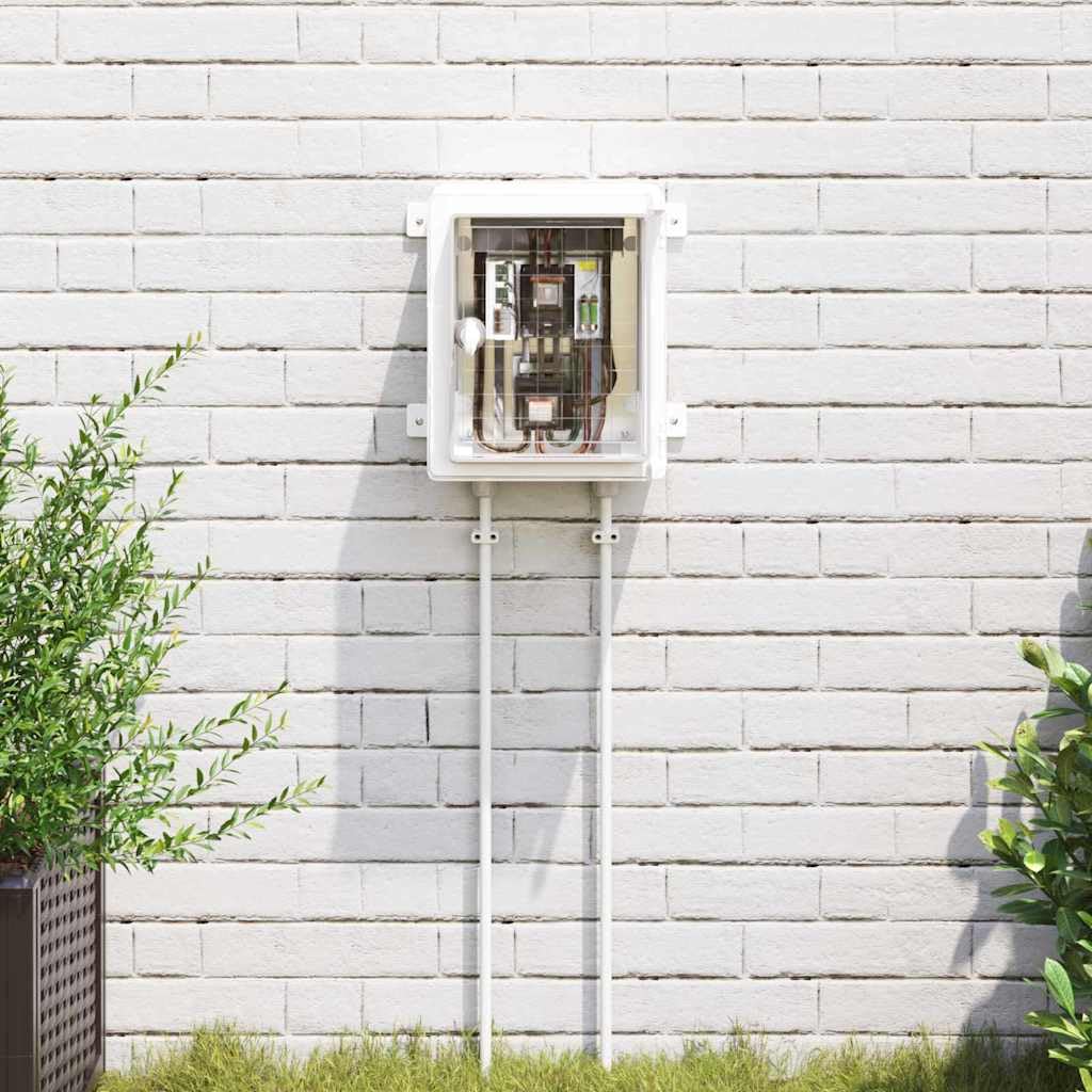 Steuerungsschrank Grau 32 x 13 x 30 cm ABS Kunststoff wetterfest für Werkstatt, Baustelle, Innen- und Außenbereich, Kabel, Leitung, Verteilerdose, Schutz, Installation, Stromversorgung