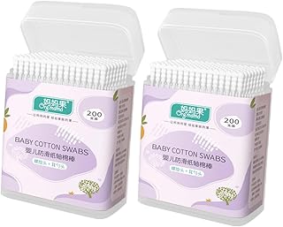 FOMIYES 2 Caixas De Cotonete De Algodão Para Cuidados Com Os Ouvidos Cotonetes Cosméticos Cotonetes De Duas Cabeças Cotonetes Para Limpeza De Ouvido Cotonetes Para Cotonete