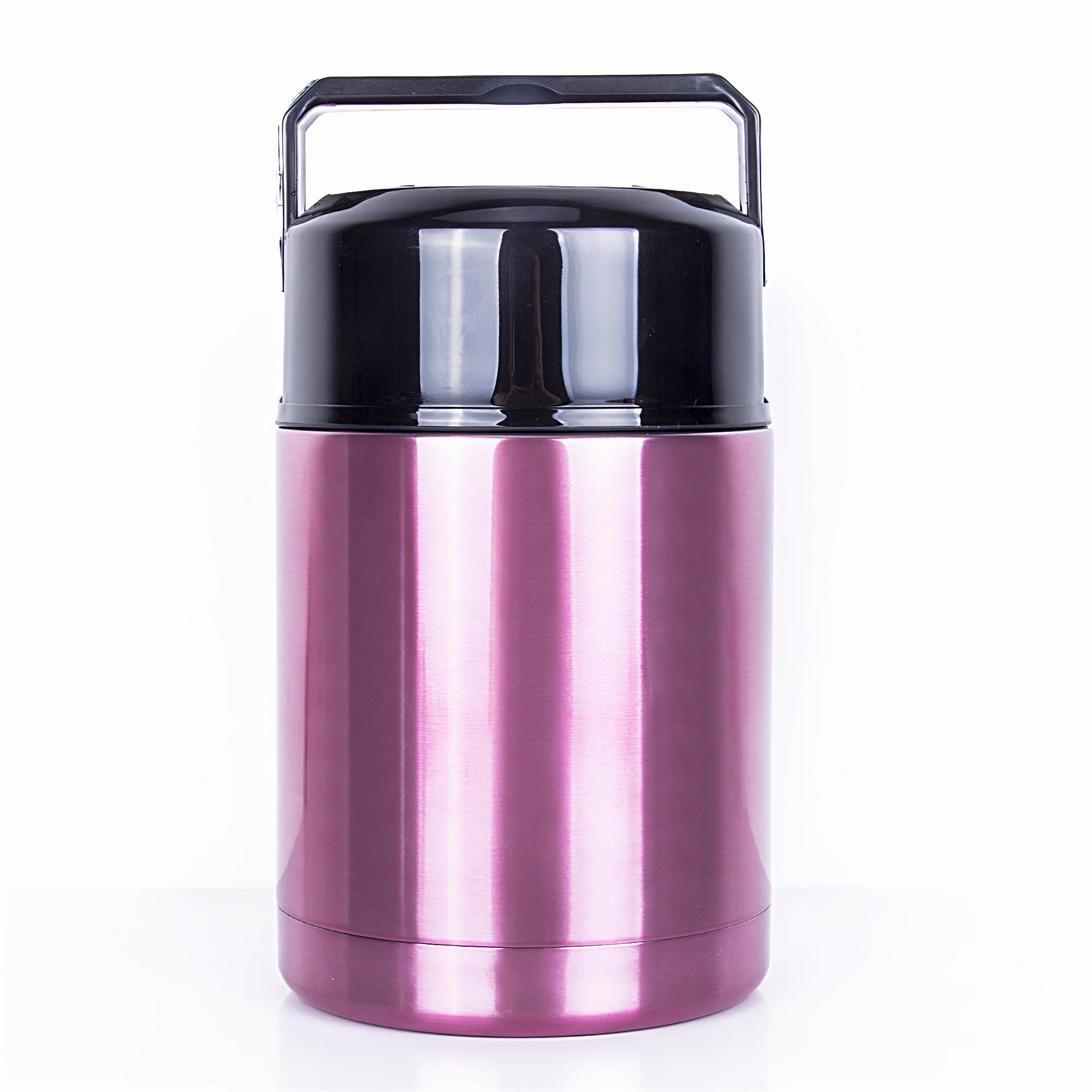 Meichoon 35 oz（1000ml Vacuum Insulated Food Jar Bowl for Cooking Stainless Steel Interior Leak Proof Soup Food Storage Container, BM02 Rosy