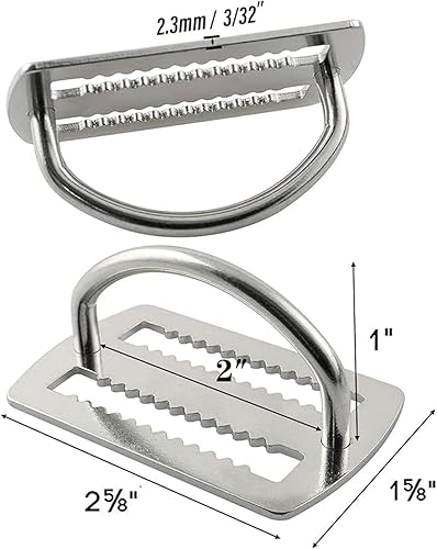 Miniatura 2 de Cinturón de peso de buceo, anillo en D, retenedor de cinturón de buceo, hebilla de posicionamiento colgante lateral, 2.0 in2 pulgadas, acero