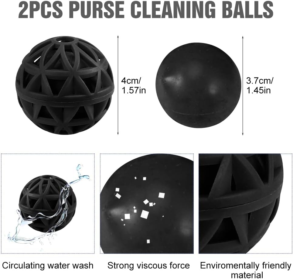 Image of Purse Cleaning Ball, Reusable Clean Balls, the Cleaner Ball Picking Up Dust Dirt Debris Sticky in Purses, for Backpacks School Bags Handbags - Laundry Balls for Washing Machine